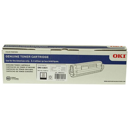 Oki OKI Black Toner Cartridge, 10,000 Yield 44844512